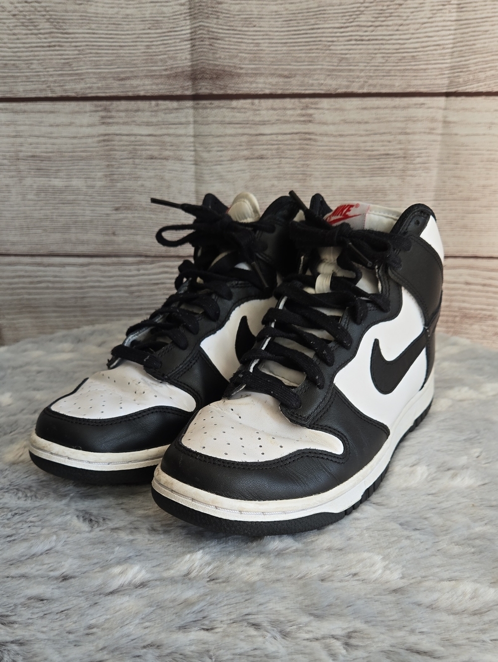 Nike High Top Panda Dunks, Mens Size 8